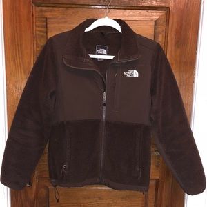 North Face brown fleece jacket